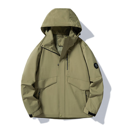 Spring and Autumn Thin Breathable Waterproof Windproof Detachable Mountain Hiking Camping Mountaineering Jacket
